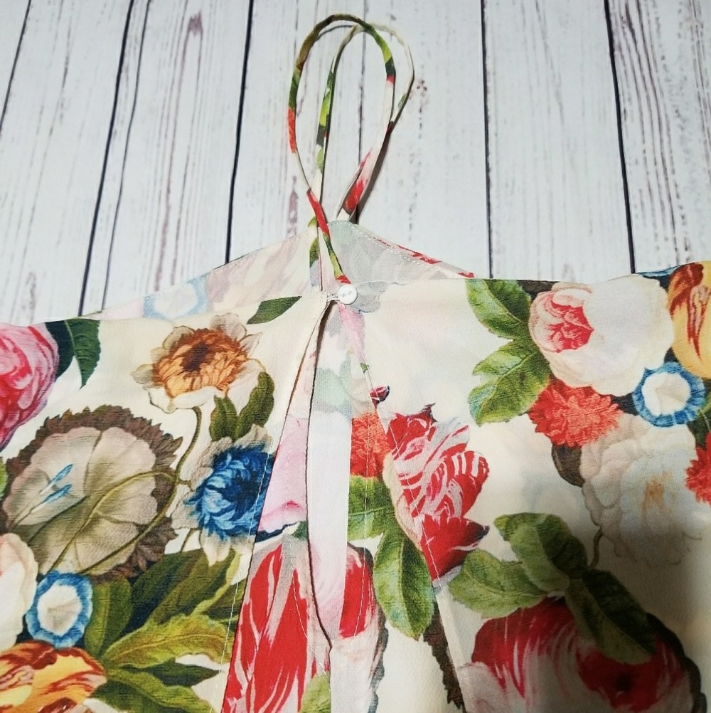 LOVE, FIRE Cream Floral Layered Top - Picture 4 of 8